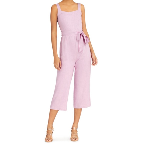 Lost + Wander Pants - Lavender Tie-Waist Sleeveless Crop Jumpsuit - Women